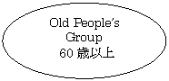 ȉ~: Old Peoplefs Group
 60Έȏ
