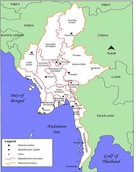 説明: Myanmar-Map