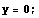 y = 0 ;