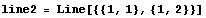 line2 = Line[{{1, 1}, {1, 2}}]