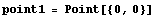 point1 = Point[{0, 0}]